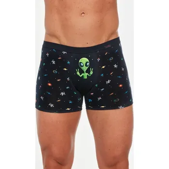 Boxerky Boxerky pánské Cornette 225 mimozemšťan modré Barva: černá, Velikost: L