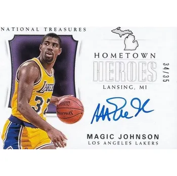 Sběratelství AUTO karta MAGIC JOHNSON 17-18 National Treasures Hometown Heroes /35