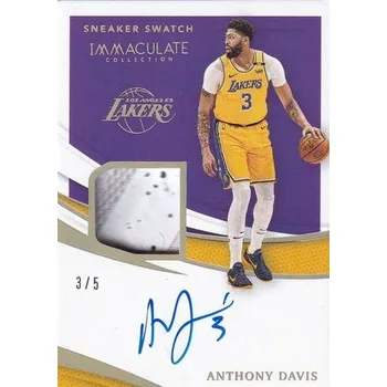 Sběratelský sportovní předmět AUTO patch karta ANTHONY DAVIS 20-21 Panini Immaculate Sneaker Swatch /5