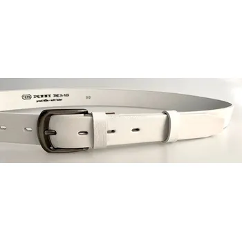 Opasek PENNY BELTS Kožený opasek 30-191-00 bílý - 100 cm