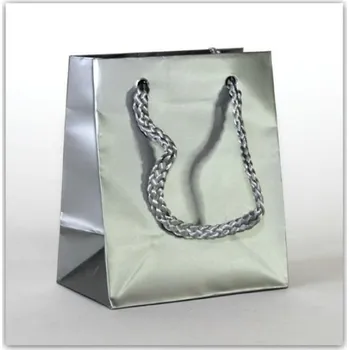 Dárková taška Taška dárková papírová stříbrná 10 x 6,5