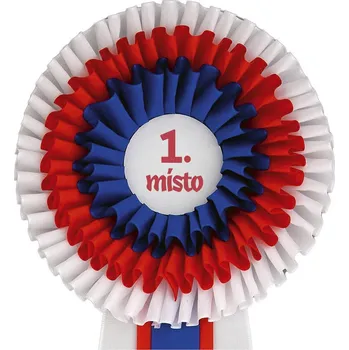 Kokarda třířadá TRIKOLÓRA, průměr 16 cm