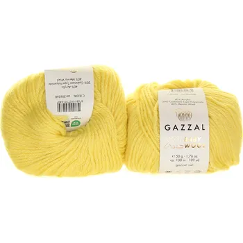 Příze Gazzal Baby Wool XL 833 světle žlutá