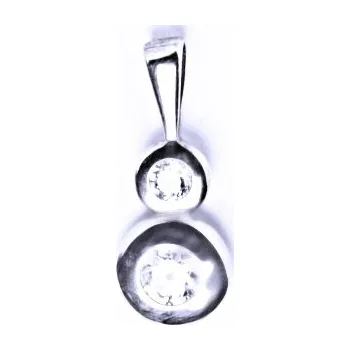 Přívěsek Stříbrný přívěsek čiré zirkony - P1121 (Stříbrný sněhulák čiré zirkony)