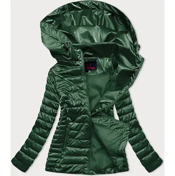 Zelená dámská bunda s kapucí (2021-11) odstíny zelené M (38)