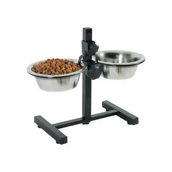 Miska pro psa Miska nerez stojan nastavitelný+2 misky pes 0,7L Zolux