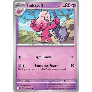 Karetní hra Tinkatuff 103/193 - Paldea Evolved Typ karty: Non-Holo