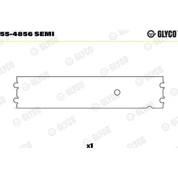 Ojnice Ložiskové pouzdro, ojnice GLYCO 55-4856 SEMI