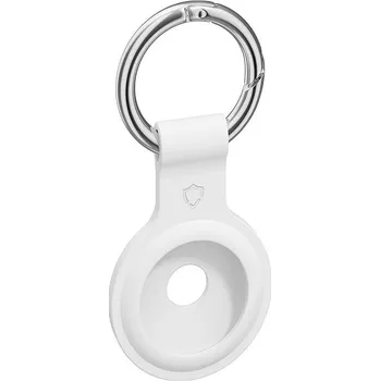 Příslušenství pro sluchátka AlzaGuard Silicone Keychain pro Airtag bílá