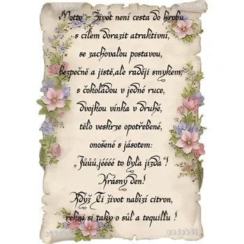 Jedlá dekorace na dort Přání 4 - jedlý papír