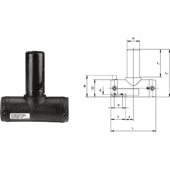 Kanalizační potrubí T - KUS S PRODLOUŽENÝM HRDLEM - TA 40