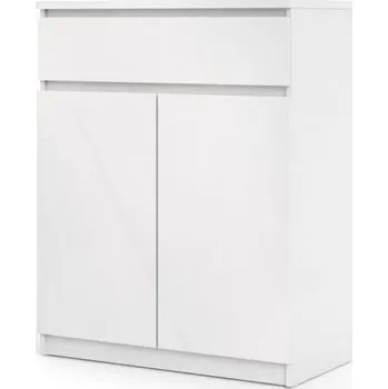 Komoda Kombinovaná komoda Simplicity 2d1s 234 - lesk Beton/bílý lesk