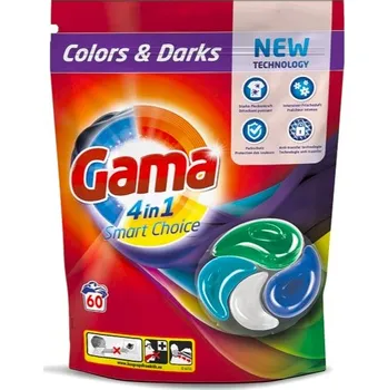 Kapsle na praní Gama gelové kapsle 60 ks Color & Darks 1320 g (Dovoz: Německo)