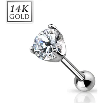 Šperk Šperky4U Zlatý cartilage piercing do ucha - ZL01213-04-WG