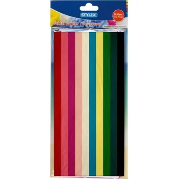 Barevný papír Hedvábný papír STYLEX 46453, 50x70cm / 20 archů, 10 barev