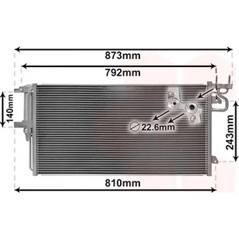 Výparník klimatizace Kondenzátor, klimatizace VAN WEZEL 18005617