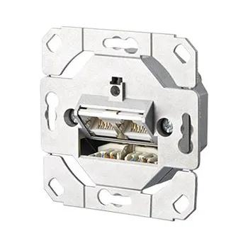 Síťový konektor METZ CONNECT E-DAT Zásuvka 2x RJ45 kat. 6, STP, pod omítku, bez čela (1307381200-I) - 25.16.8467