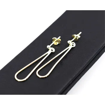 Náušnice Náušnice visací stříbrné gold Hatka