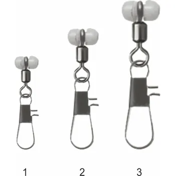 MISTRALL - Průběžná karabinka s obratlíkem Interlock Snap 10Ks - vel. 1, 12kg