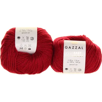 Příze Gazzal Baby Wool XL 816 tmavě červená