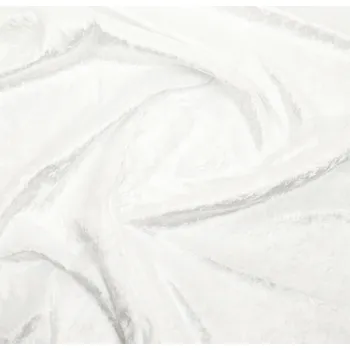 Zbytek - Elastický samet/velur bílá