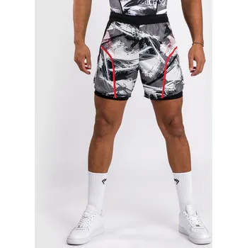 Pánská móda Pánské tréninkové šortky Venum Electron 3.0 - Grey/red Velikost: XL