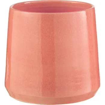 Květináč Růžový keramický květináč J-line Asol 24 cm