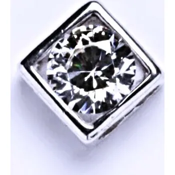 Přívěsek Stříbrný přívěsek čtverec čirý zirkon - P1034 (Stříbrný čtverec 8 mm zirkon)