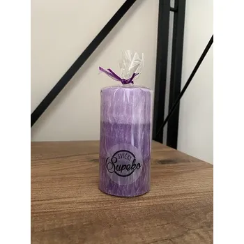 Svíčka Supeko Svíčka veselý váleček 9 cm Fialová