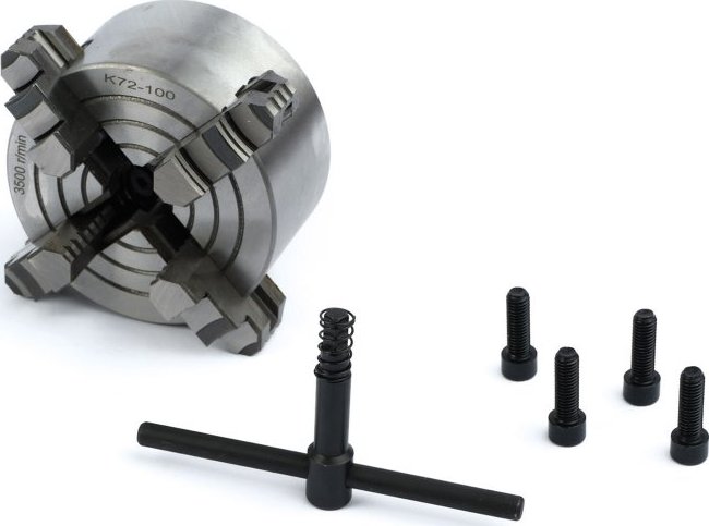 Nesoustředné sklíčidlo pro soustruh K72-100mm, 4 čelisti, DIN6350