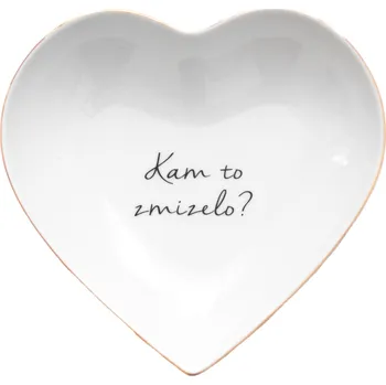 Talíř Bella Rose Porcelánový talířek ve tvaru srdce Kam to zmizelo? 16 cm