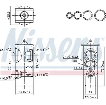 Ventil klimatizace Expanzní ventil, klimatizace NISSENS 999451