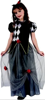 Karnevalový kostým MaDe Dívčí šaty na karneval princezna šašek černé
