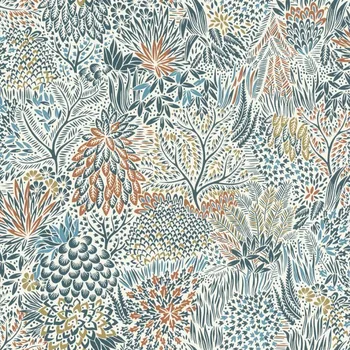 Tapeta Vliesová tapeta barevné květy, listy 866124 / Tapety na zeď Symphony (0,53 x 10,05 m) Rasch