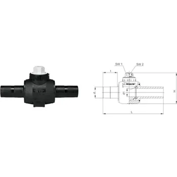 Kanalizační potrubí KULOVÝ KOHOUT Z PE-HD 32