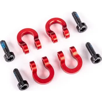 RC náhradní díl Traxxas D-očka nárazníku hliníkové červeně eloxované (4) - expresní doprava