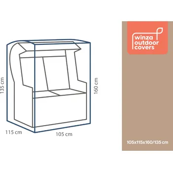 Zahradní pohovka Obal na plážové křeslo 105x115x160/135 cm Winza