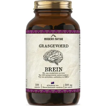 Modern Native Brein Sušený hovězí mozek v kapslích, 500 mg, 180ks