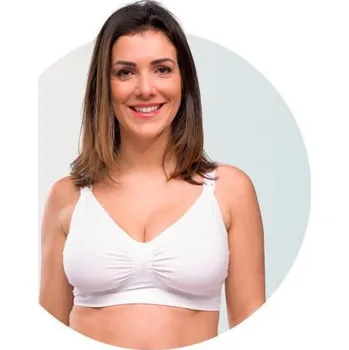 Těhotenská podprsenka Carriwell Podprsenka ke kojení s gelovou kosticí - BÍLÁ Vel. S