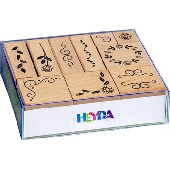 Dětské razítko Dřevěná sada 10 razítek - Ornamenty