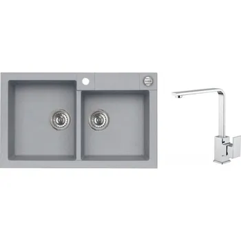 Granitový dřez Alveus SET ROCK 90 - 81+ BATERIE RENO CHROM + 5 % sleva v košíku s kódem SLEVA5