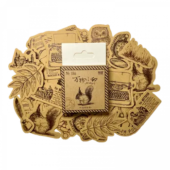 samolepka Sada samolepek - Vintage les (46ks)