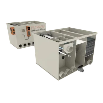 Jezírková filtrace Filtreau Excellent Combi Drum 20/25 low Zapojení: Gravitační zapojení