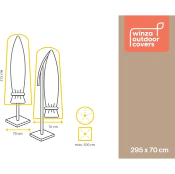 Zahradní pohovka Obal na slunečník 295x70cm Winza