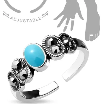 Prsten Prsten na nohu s tyrkysovým středem