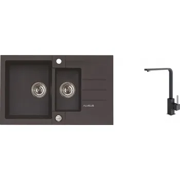 Granitový dřez Alveus SET ROCK 70/91 + BATERIE AFRA 91 + 5 % sleva v košíku s kódem SLEVA5