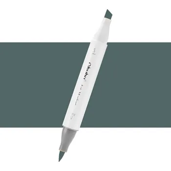 Lihová fixa OHUHU oboustranná Brush & Chisel, GG9 Green Grey 9