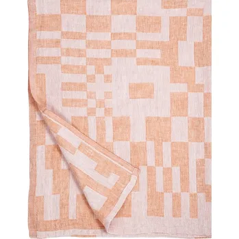 Ručník Lapuan Kankurit Lněný ručník Koodi, oranžovo-růžový, Rozměry 48x70 cm