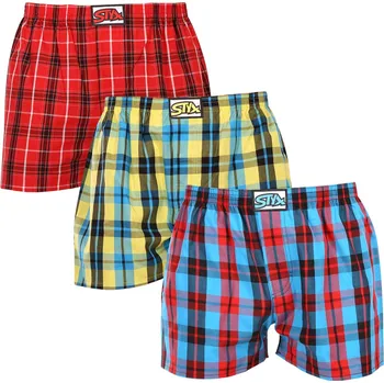 Trenýrky 3PACK pánské trenky Styx klasická guma vícebarevné (3A0913) XXL Možnost vrácení zboží ZDARMA do 120 dnů!