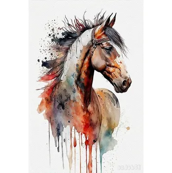 Jedlá dekorace na dort Malovaný kůň jedlý papír A4 - Bez úprav